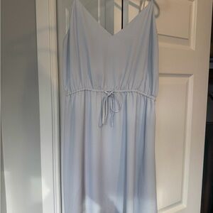 Babaton Soft Blue V-Neck Dress